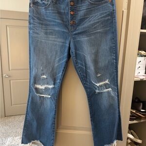 Madewell Blue Ankle Cropped Jeans